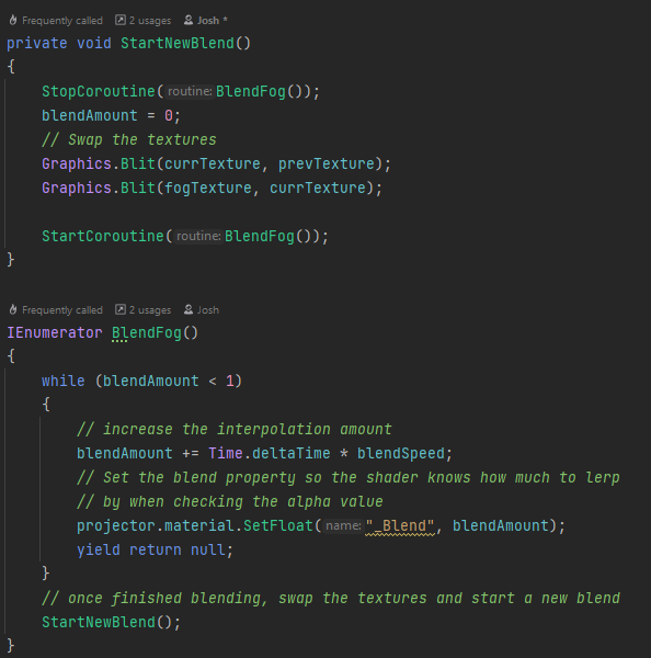 This image shows the fog of war blending code