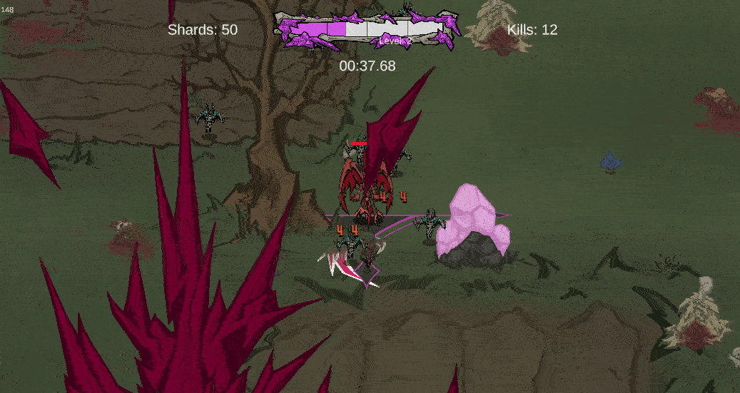 Close up of bones bouncing