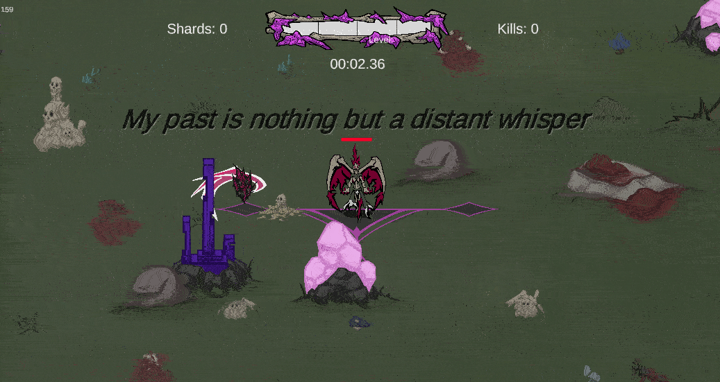 Close up of bones bouncing