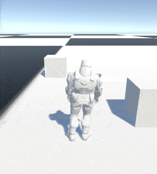 Gif showing the use of my bare bones emote wheel.
