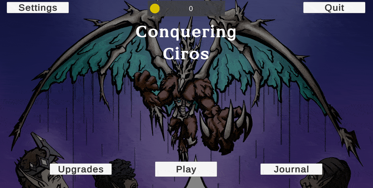 Gif of selecting a sigil, then a crystal, then entering the game.