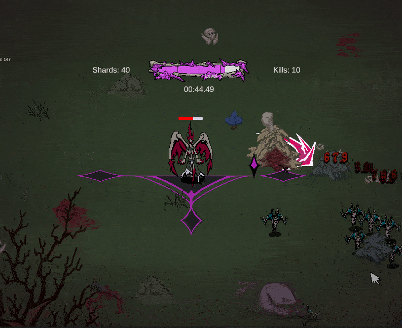 Buff being placed on crystal.